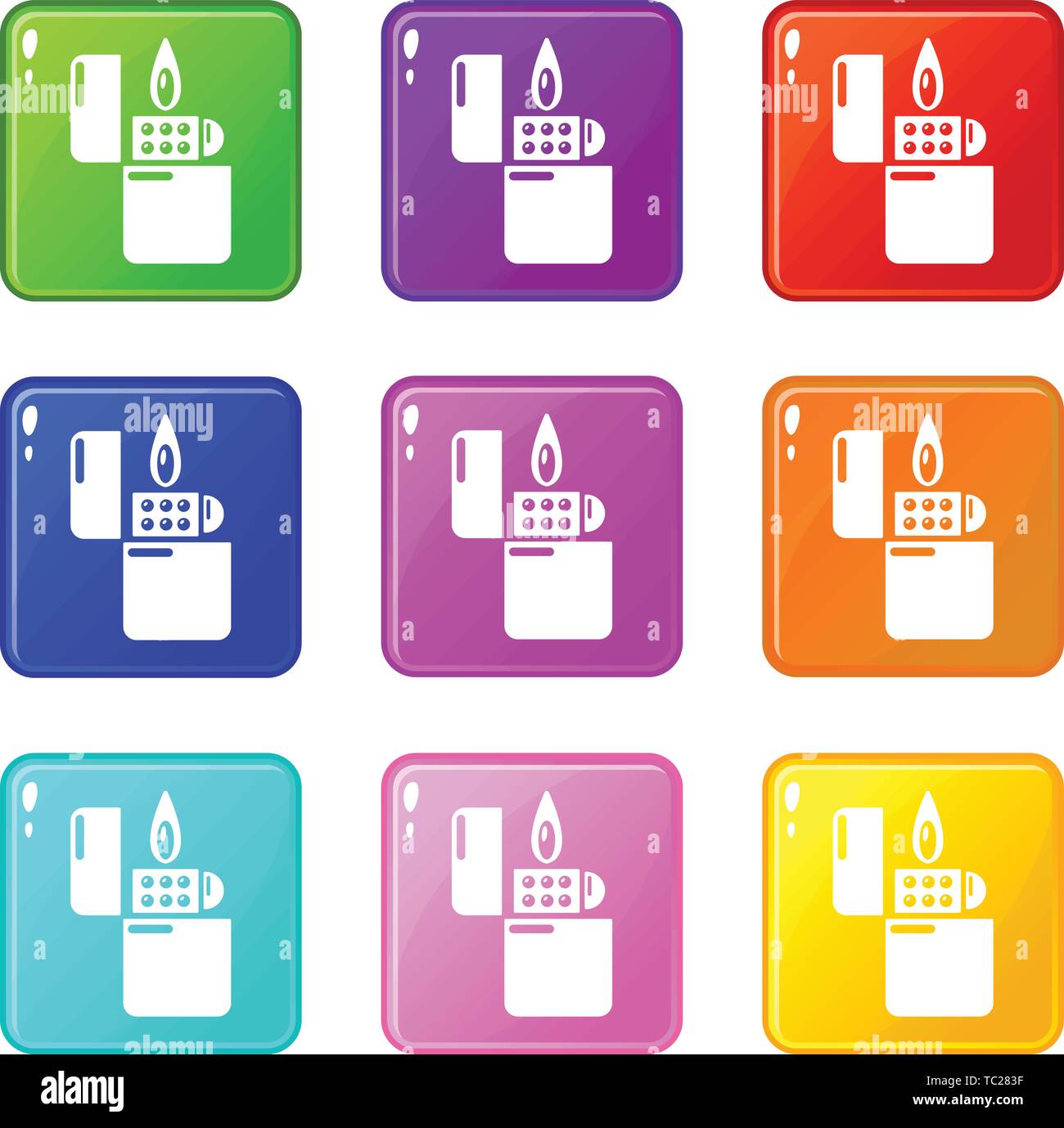 Lighter icon, simple black style Stock Vector Image & Art - Alamy
