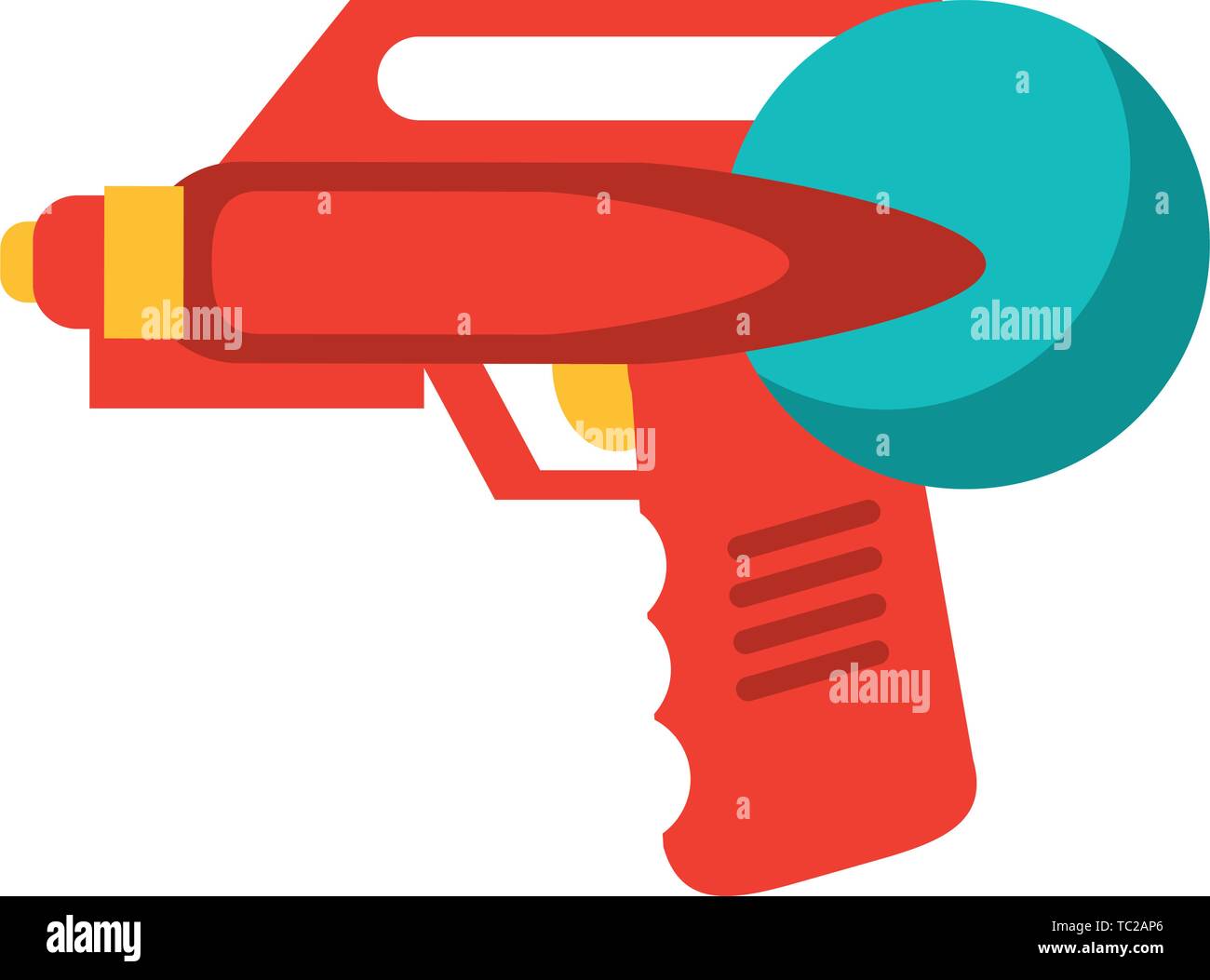 vector pixel art sci fi gun isolated cartoon Stock Vector Image & Art -  Alamy