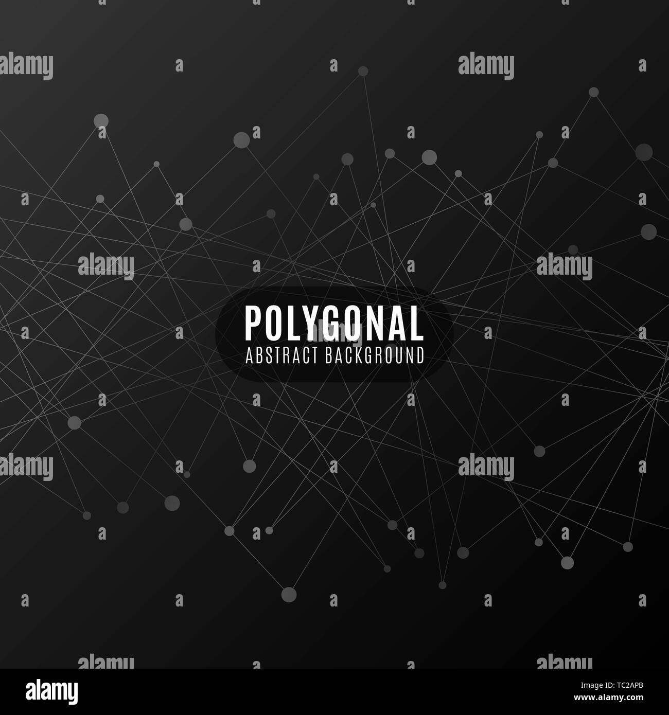 Polygonal geometric modern background. Connected lines and dots. Plexus. Background for design. Hi-tech and sci-fi. Vector Illustration EPS 10 Stock Vector