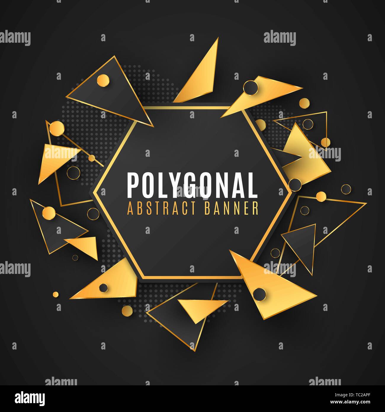 Modern polygonal banner of geometric shapes. Low poly style. Random ...