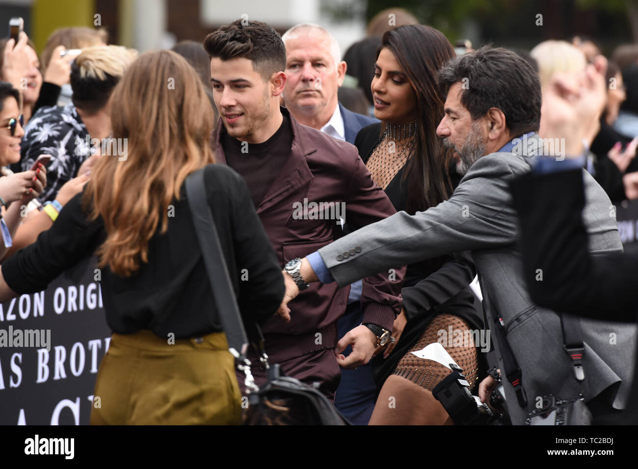 June 3, 2019 - Westwood, California, USA - 02, June 2019 - Westwood Village, California. Nick Jonas attends Premiere Of Amazon Prime Video's 'Chasing Happiness' at the Regency Village Bruin Theatre. (Credit Image: © Billy Bennight/ZUMA Wire) Stock Photo