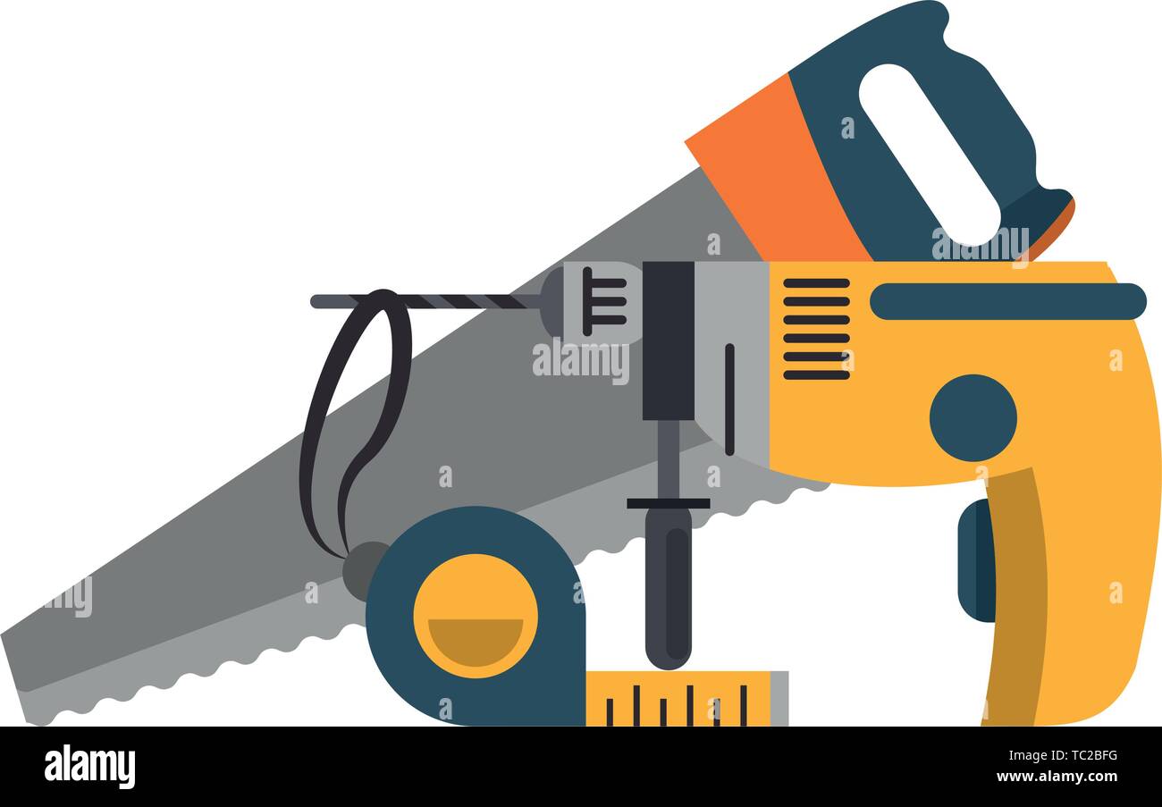 Cartoon Hardware Tools Collection Stock Photos & Cartoon Hardware Tools
