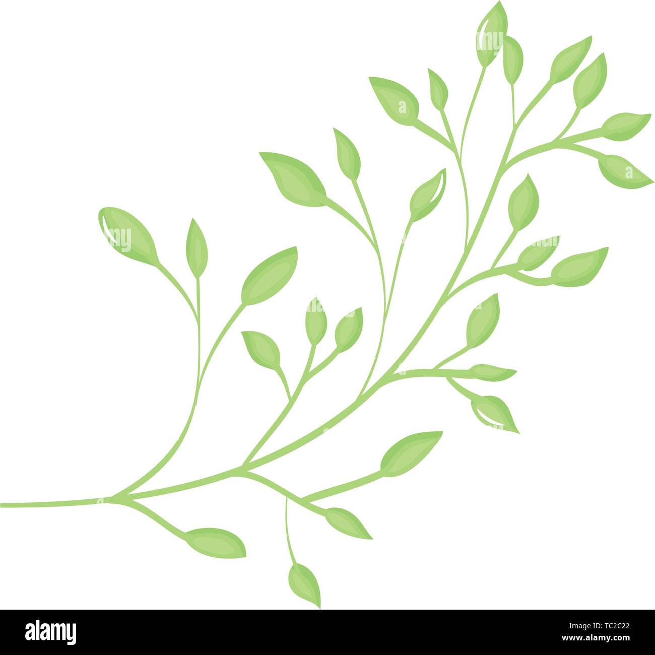 branch with leafs plant icon vector illustration design Stock Vector ...