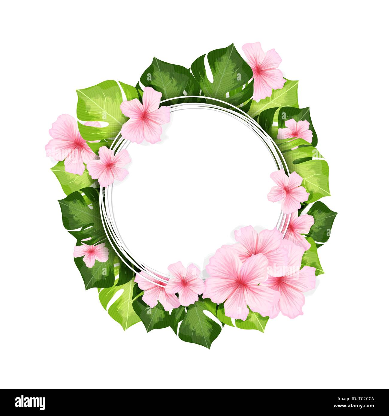 Monstera Floral Decorative Vector Frame Realistic Colorful Flowers Wreath Isolated Round Border With Text Space Invitation Greeting Card Poster Flourish Design Element Stock Vector Image Art Alamy Hand draw ornate floral vintage frame vector. https www alamy com monstera floral decorative vector frame realistic colorful flowers wreath isolated round border with text space invitation greeting card poster flourish design element image248374682 html
