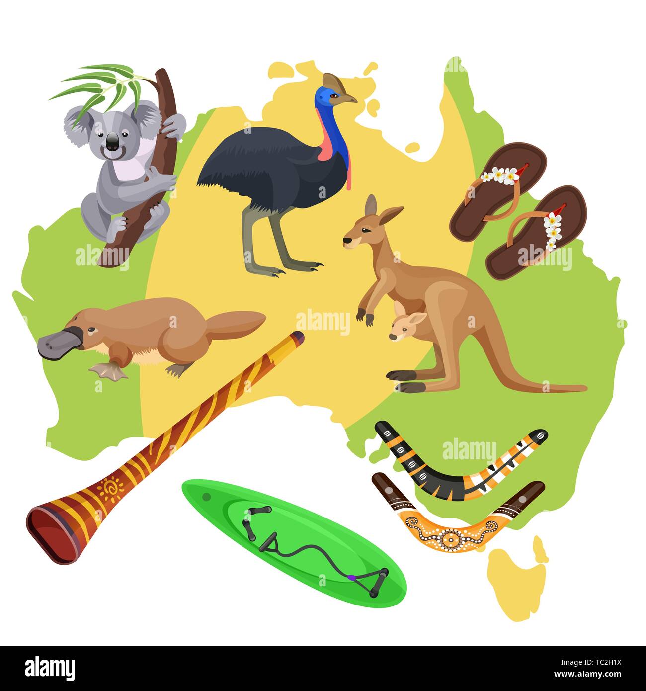 Map of australia koala hi-res stock photography and images - Alamy