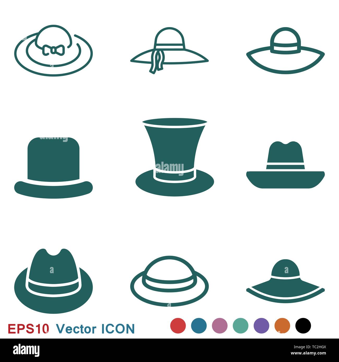 Hat icon logo, vector sign symbol for design Stock Vector Image & Art ...