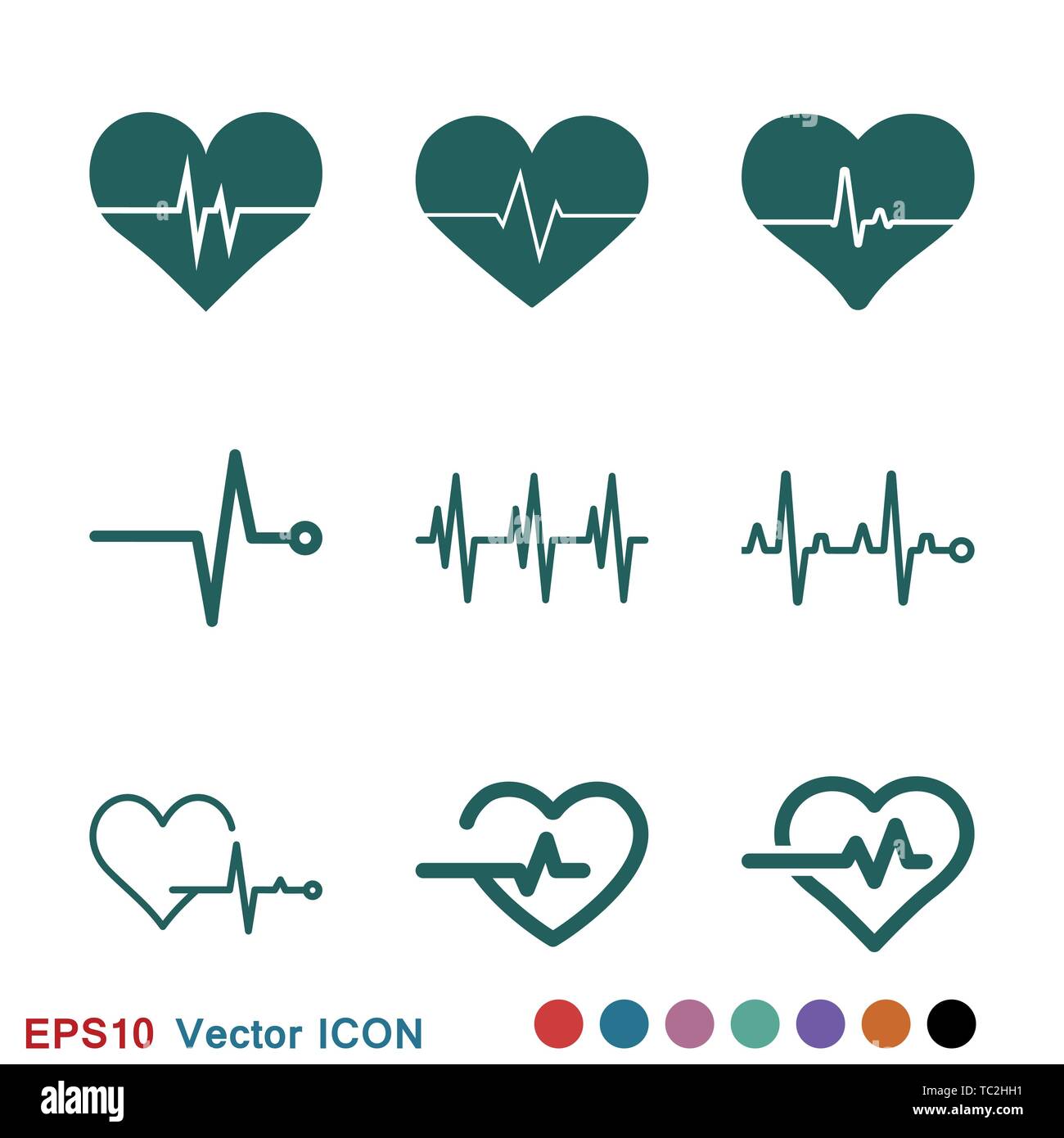 Heartbeat icon logo, vector sign symbol for design Stock Vector Image ...