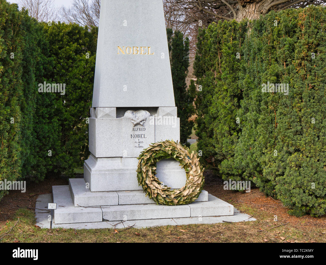 Tomb of Alfred Nobel, Norra Begravningsplatsen Cemetery, Solna