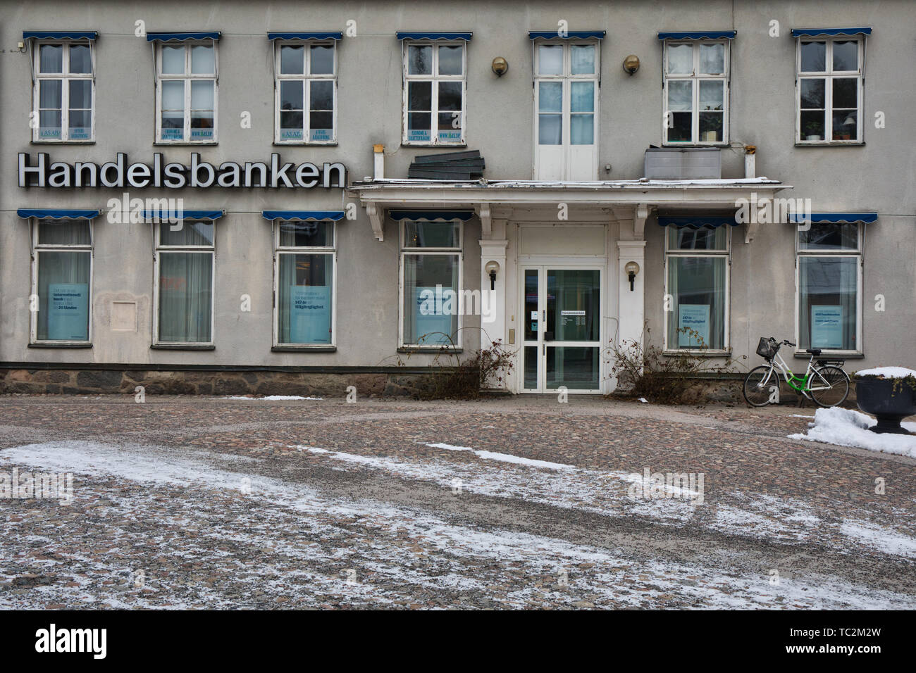 Handelsbanken branch, Norrtalje, Stockholm County, Sweden, Scandinavia Stock Photo