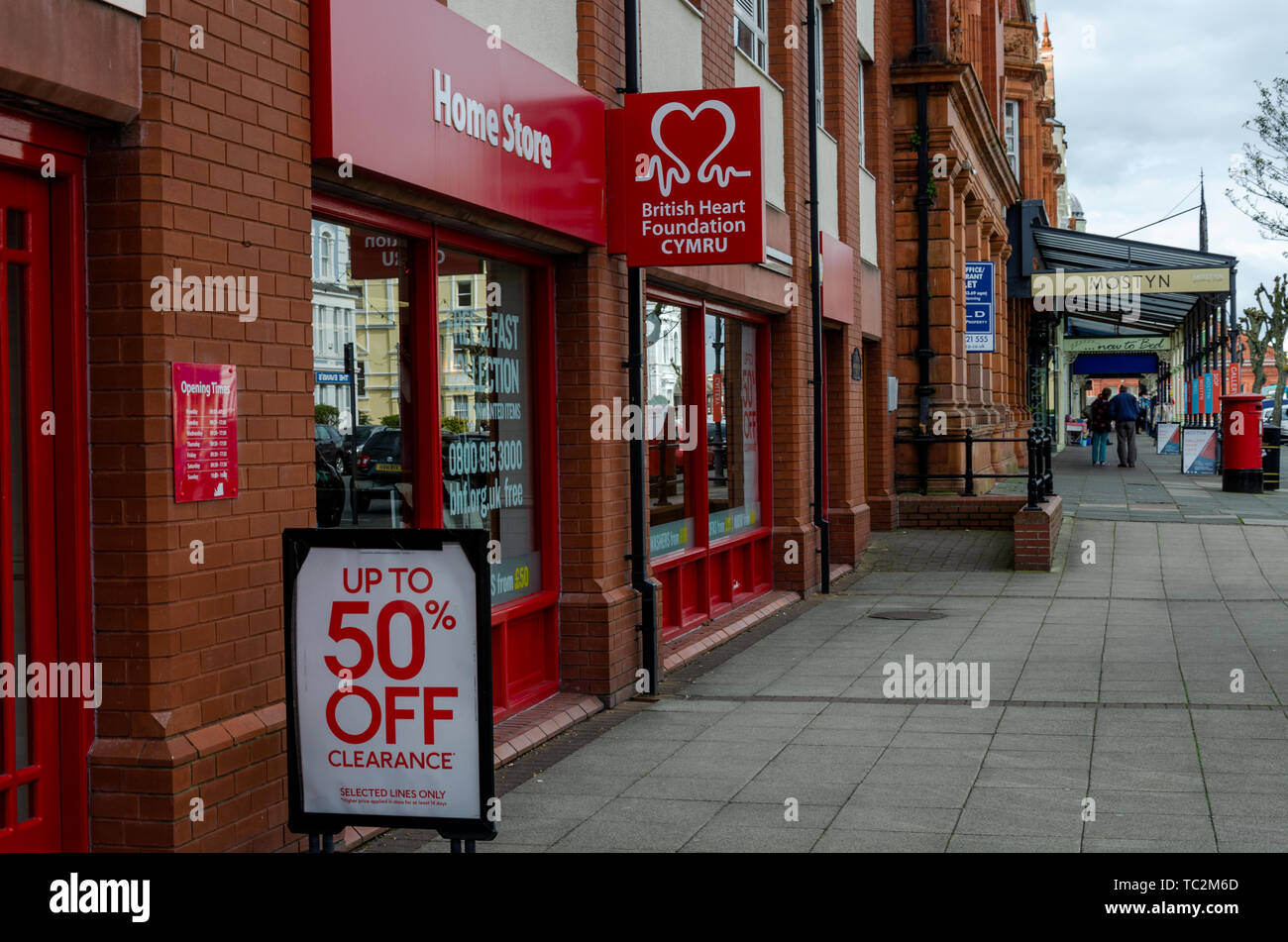 Llandudno, UK May 6, 2019 The Llandudno branch of the British Heart