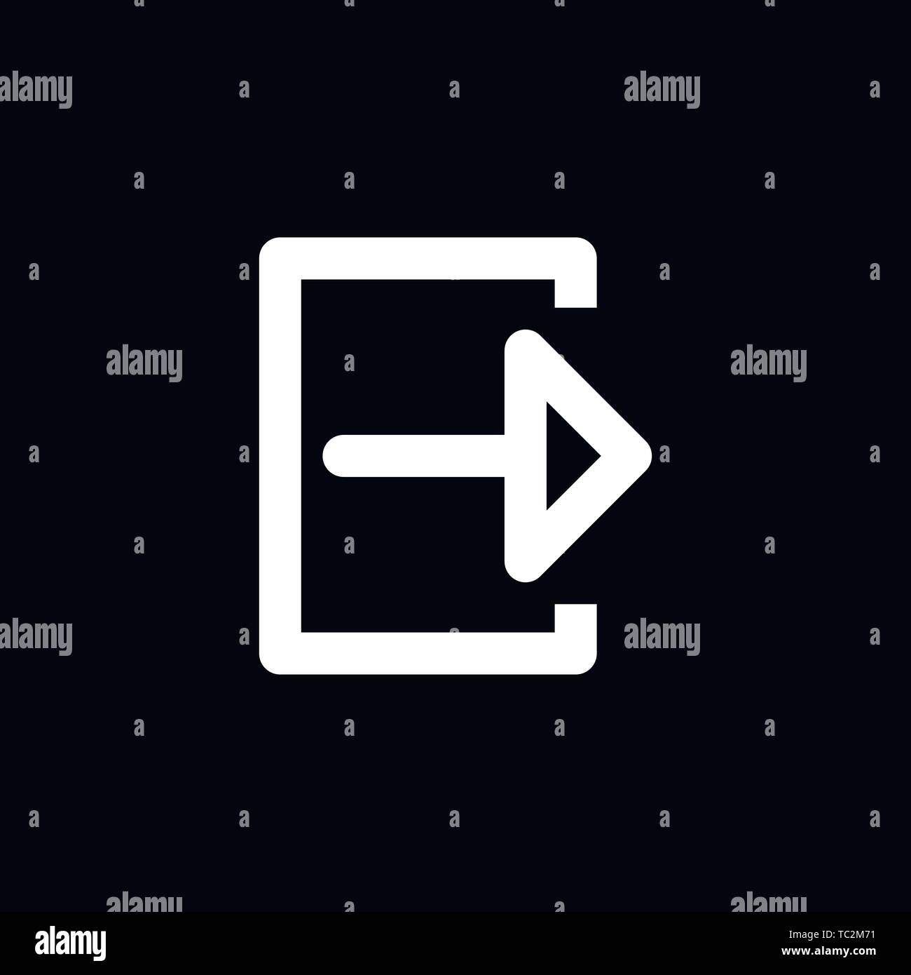 The exit icon. Logout and output logo, illustration, vector sign symbol ...
