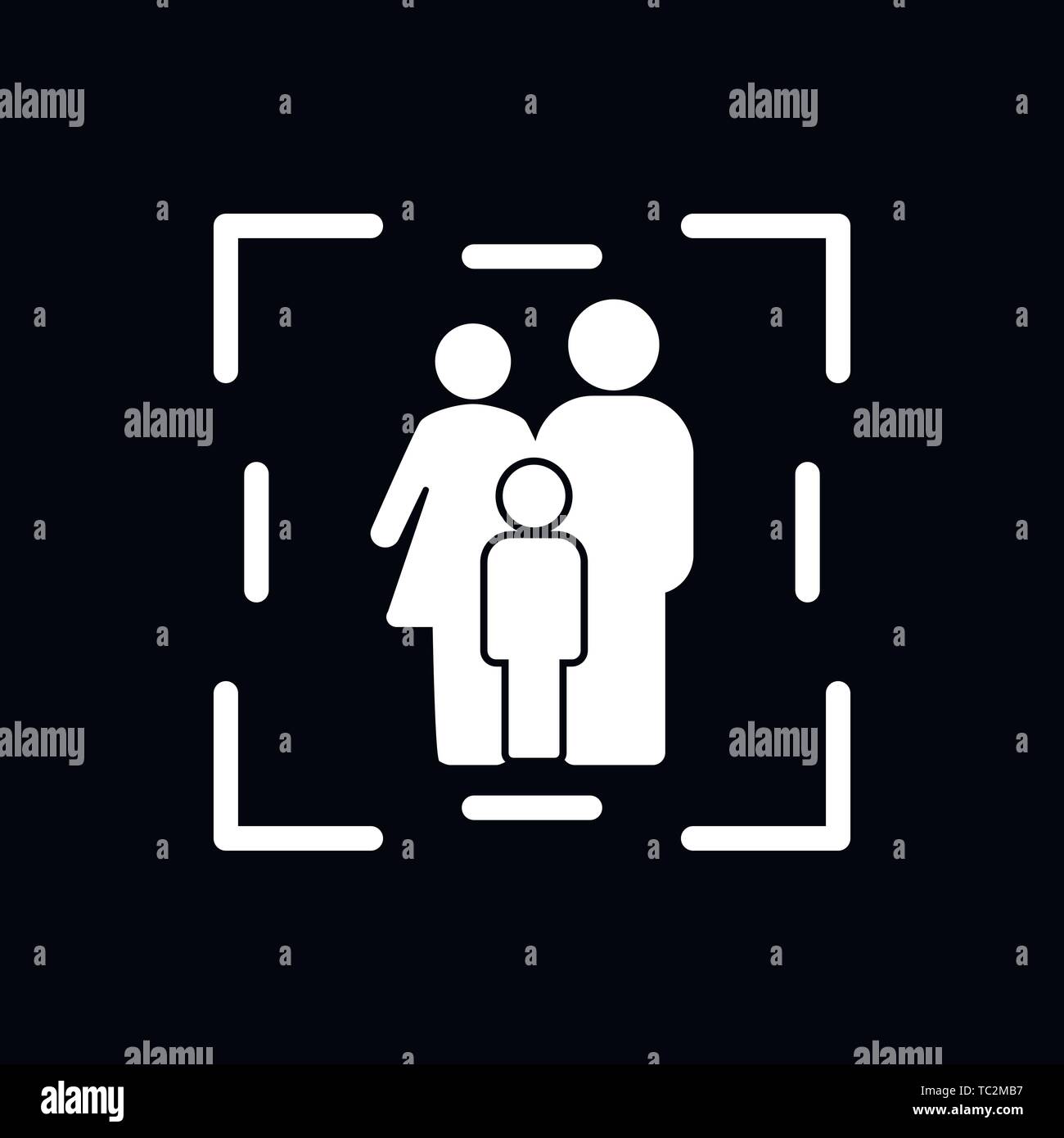 Family icon in flat style. logo, illustration, vector sign symbol for ...