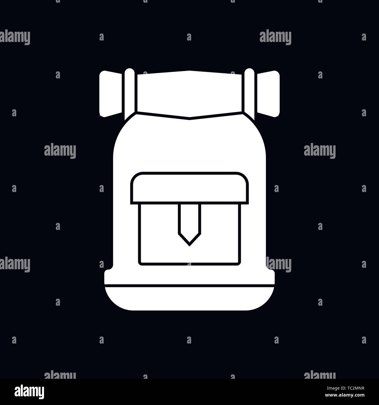 Backpack icon logo, vector sign symbol for design Stock Vector Image