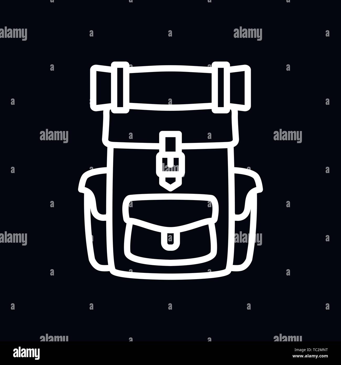 Backpack icon logo, vector sign symbol for design Stock Vector Image