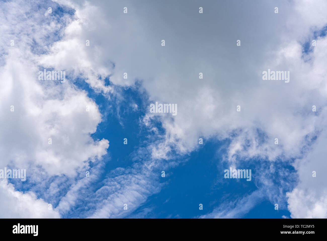 Blue sky with clouds. for background or texture Stock Photo - Alamy