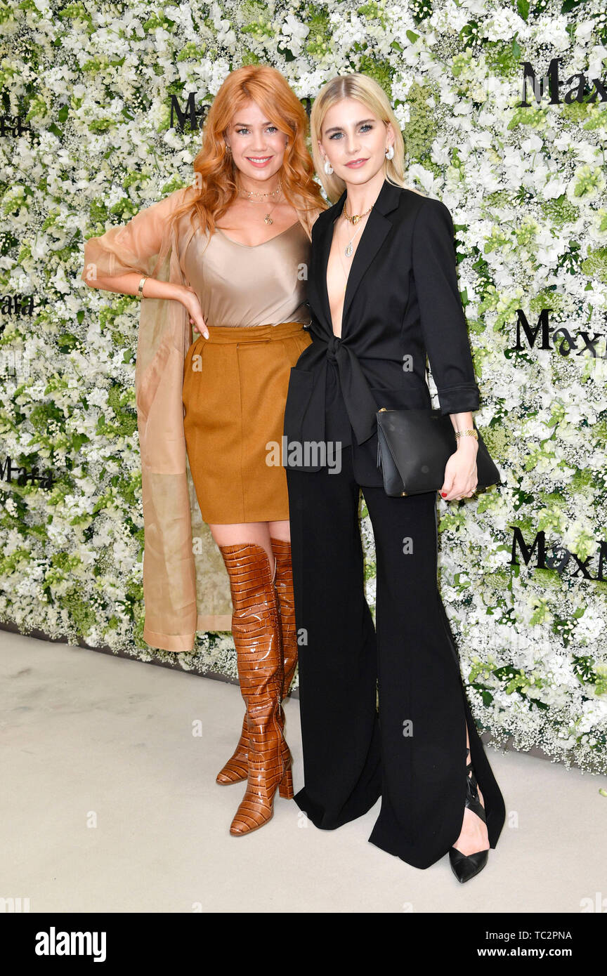 Berlin, Germany. 03rd June, 2019. Palina Rojinski and Caro Daur attending  the Max Mara Resort 2020 Show at Neues Museum on June 3, 2019 in Berlin,  Germany Credit: Geisler-Fotopress GmbH/Alamy Live News