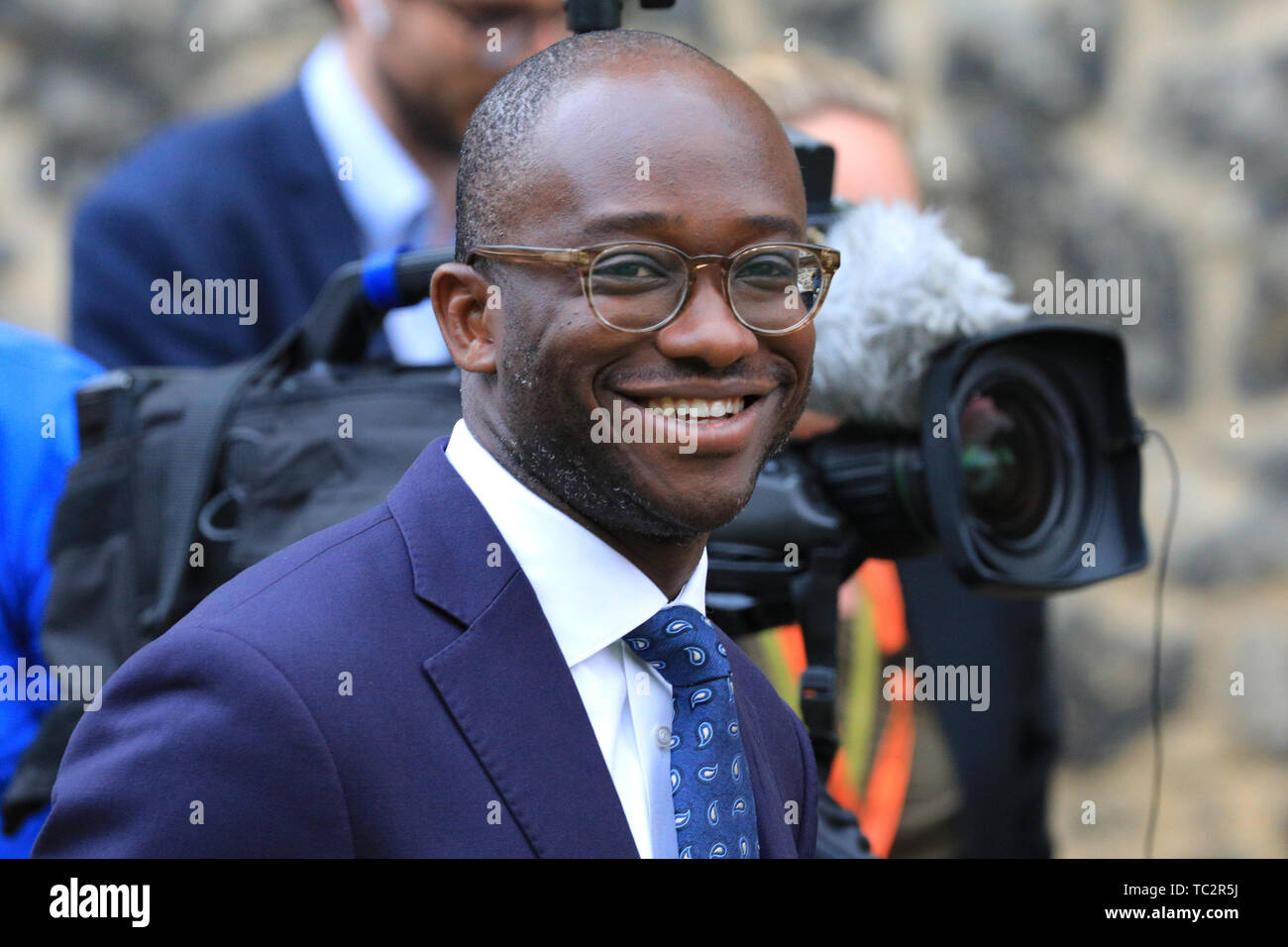 London, UK, 04th June 2019. Sam Gyimah, Conservative MP and Tory Leadership candidate, former Education Secretary. Gyimah threw his hat in the ring for the Tory leadership on June 02nd, becoming the first candidate to back a second referendum on Brexit. Credit: Imageplotter/Alamy Live News Stock Photo