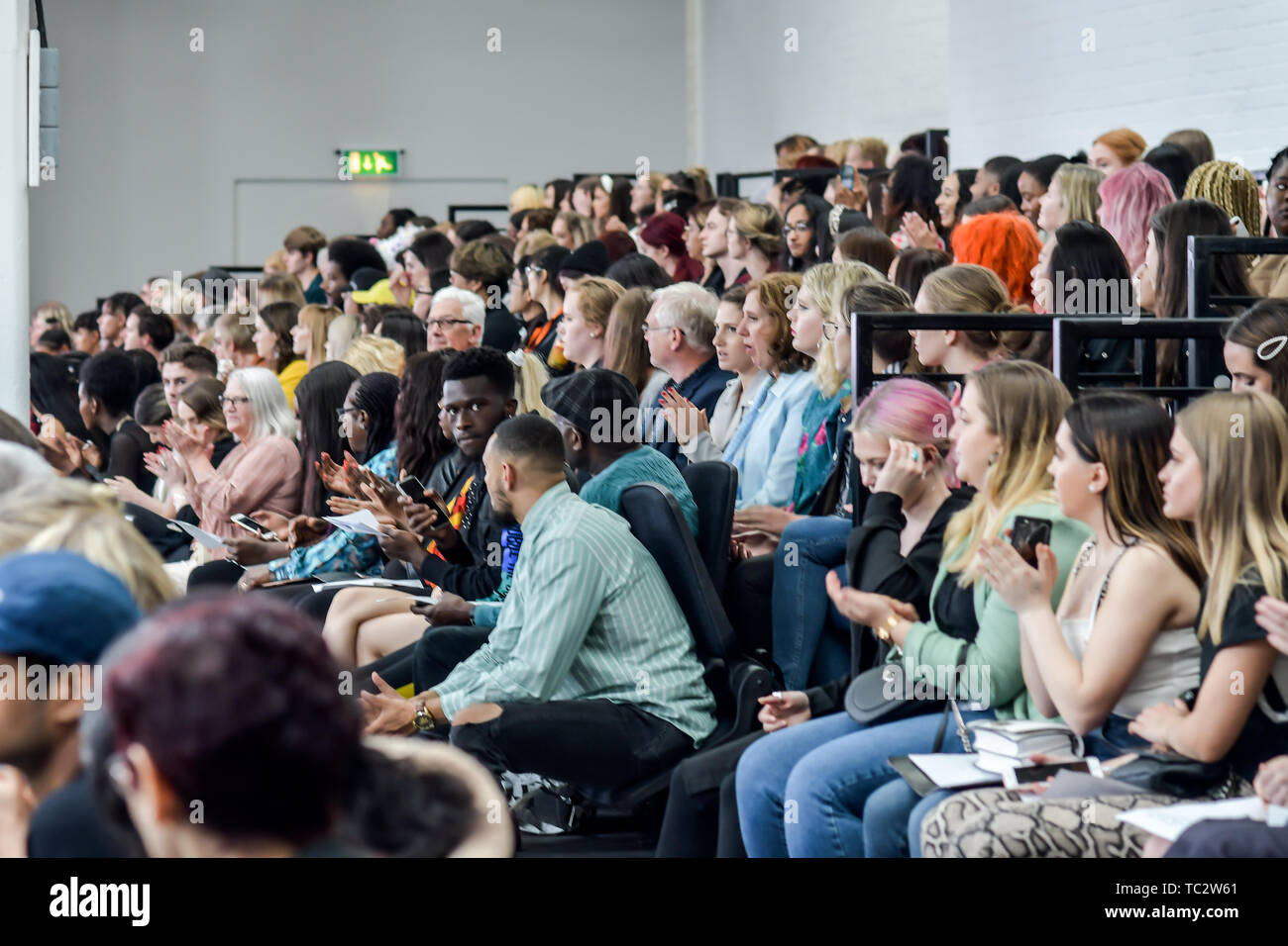 London, UK. 4th June, 2019. UCA Rochester showcases at Graduate Fashion Week 2019 - Day Three, on 2 June 2019, Old Truman Brewery, London, UK. Stock Photo