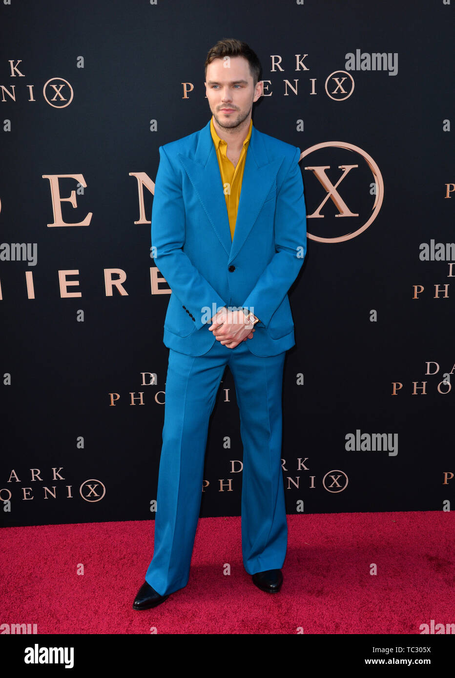 LOS ANGELES, USA. June 05, 2019: Nicholas Hoult at the premiere for "X-Men:  Dark Phoenix" at Paramount Theatre. Picture: Paul Smith/Featureflash Stock  Photo - Alamy