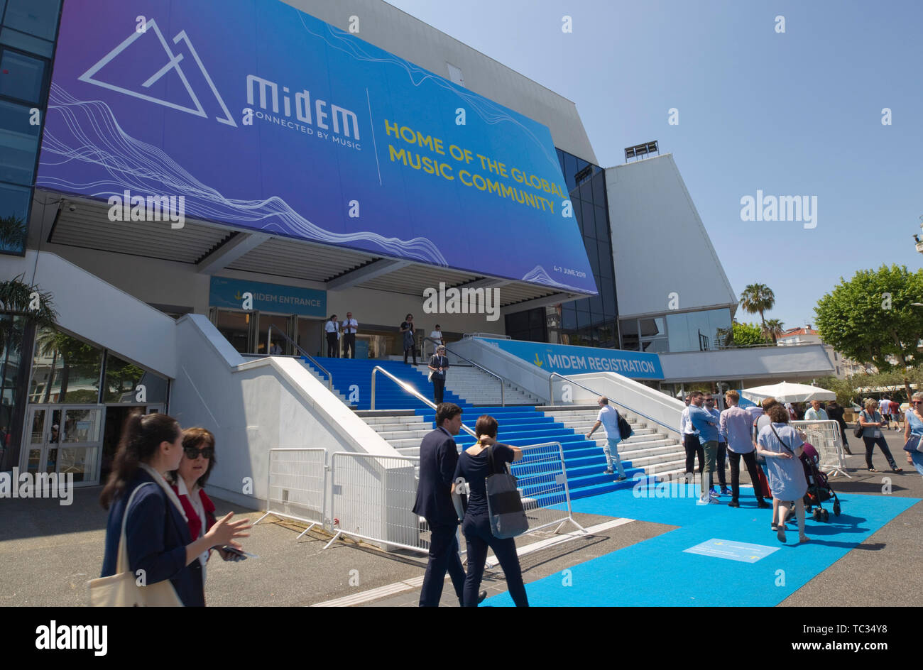 Cannes, France. 04th June, 2019. Cannes, France - June 04, 2019: MIDEM, the International B2B Music Market with general Palais des Festival Atmosphere. Messe, Fachmesse, Reed MIDEM, Trade Fair, MIPTV, MIPCOM | usage worldwide Credit: dpa/Alamy Live News Stock Photo