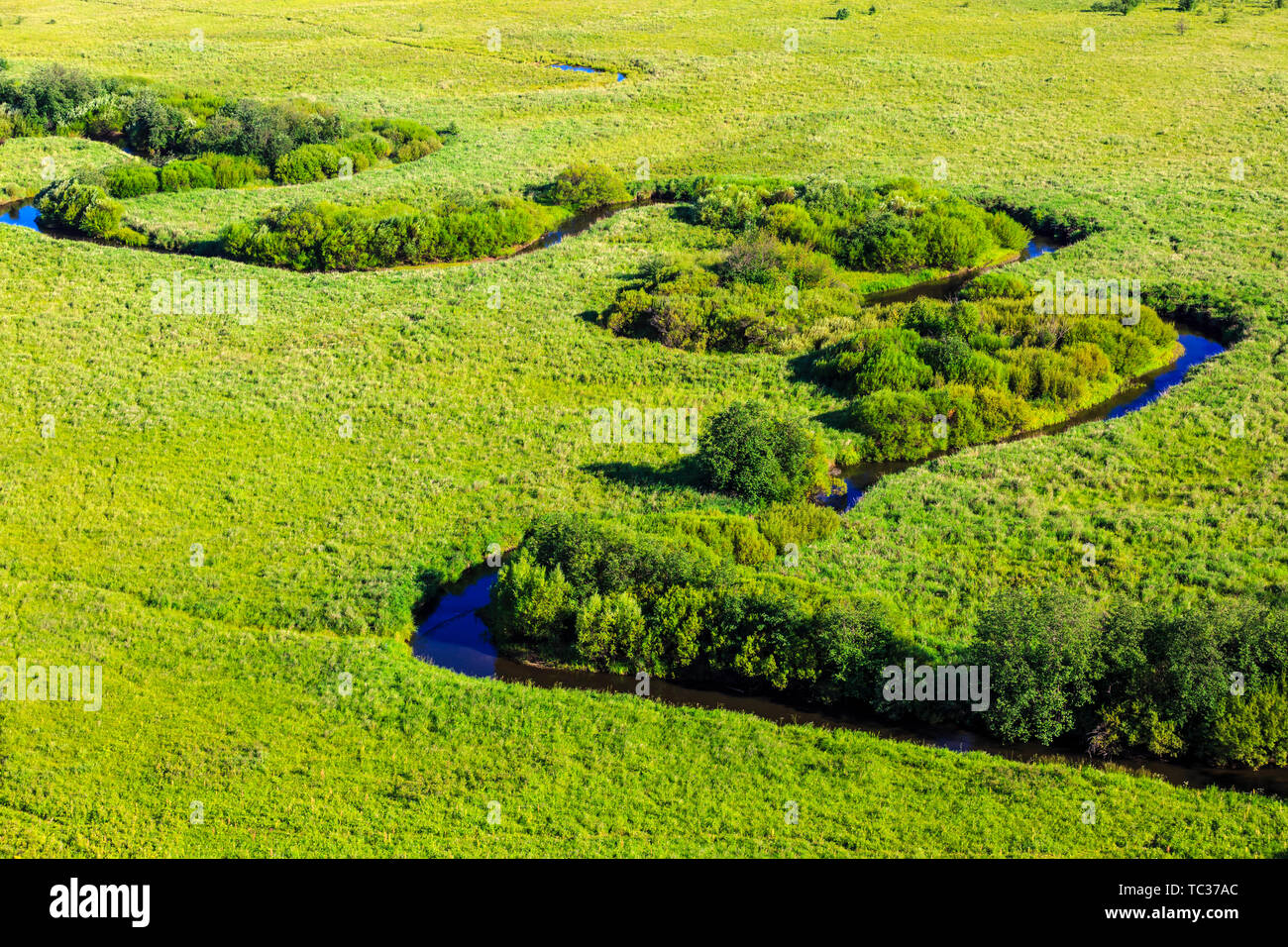 Hulunbuir Haur River, Inner Mongolia Stock Photo