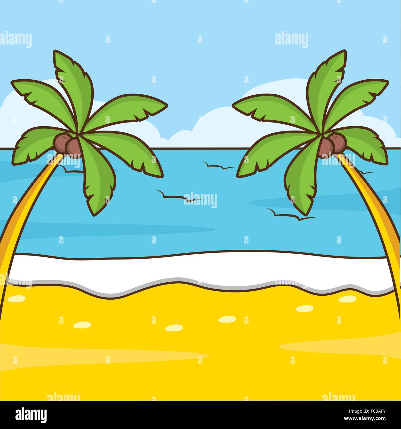 beach palms vacations image Stock Vector Image & Art - Alamy