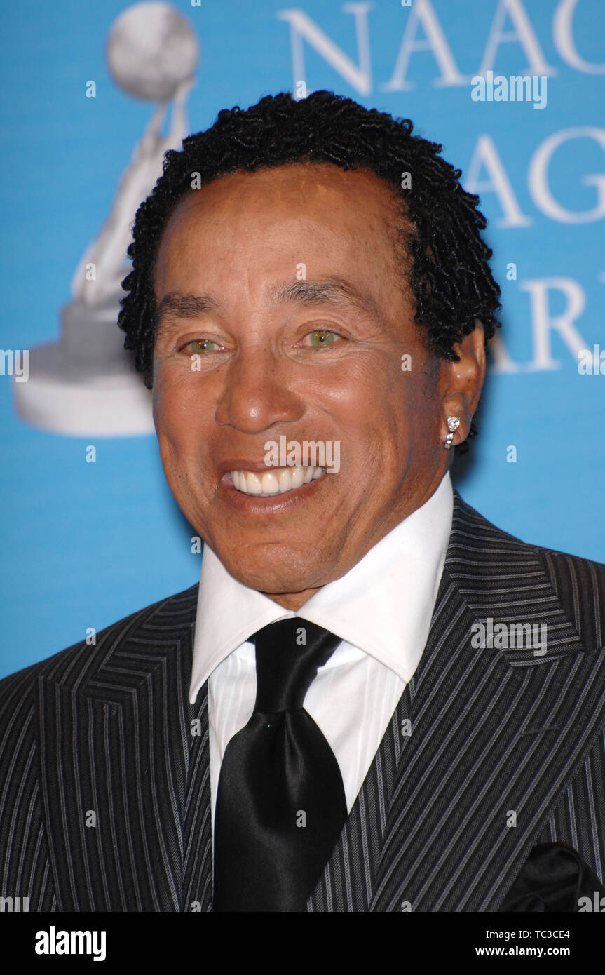 LOS ANGELES, CA. March 02, 2007: Smokey Robinson at the 38th NAACP ...