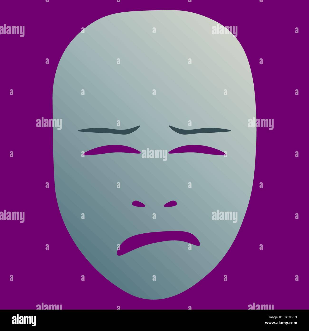 Visage violet Stock Vector Images - Alamy