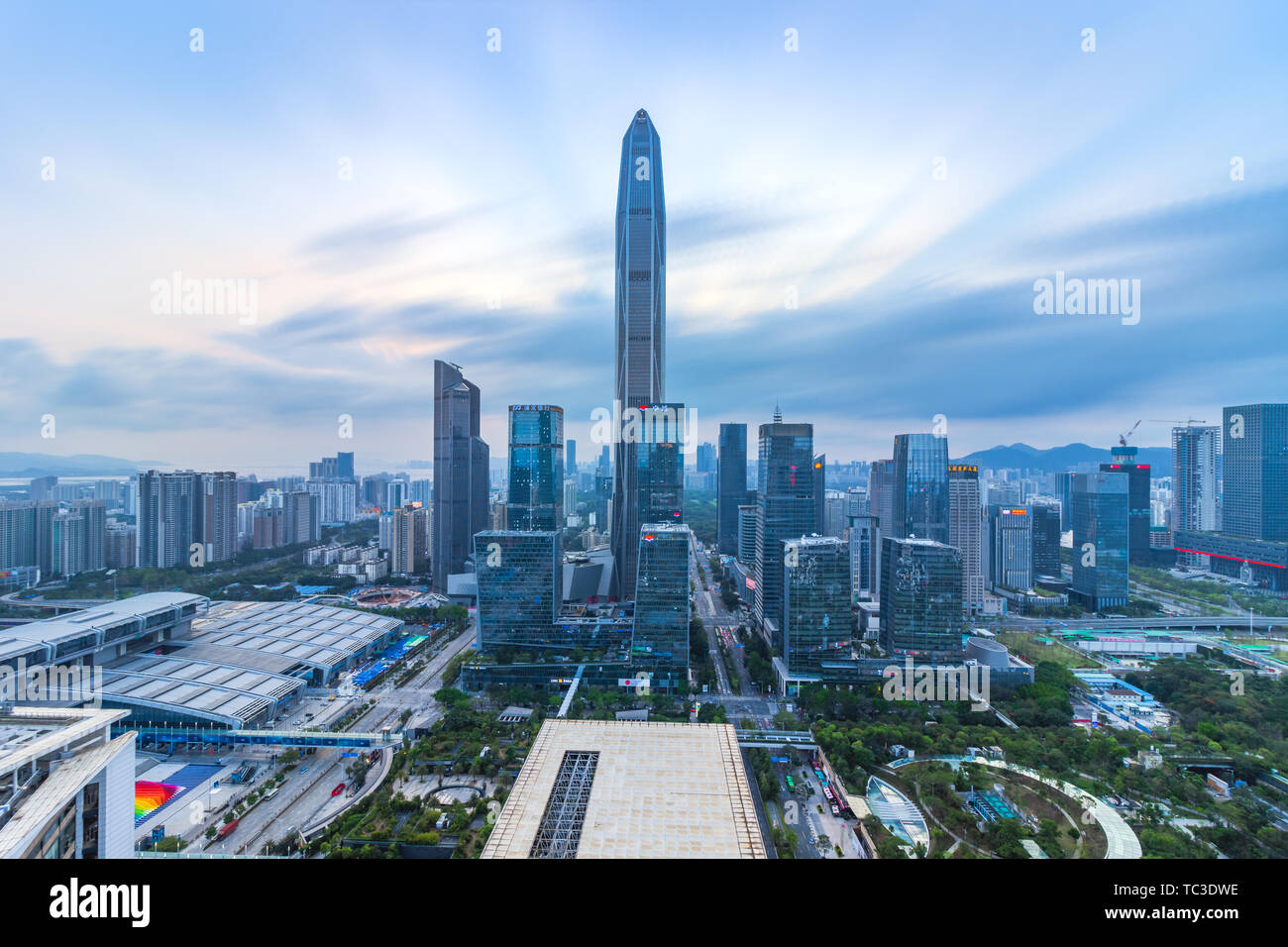 shenzhen city skyline Stock Photo