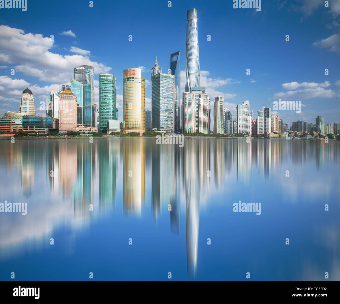 A panoramic high definition picture of the highrise building building in Pudong New Area