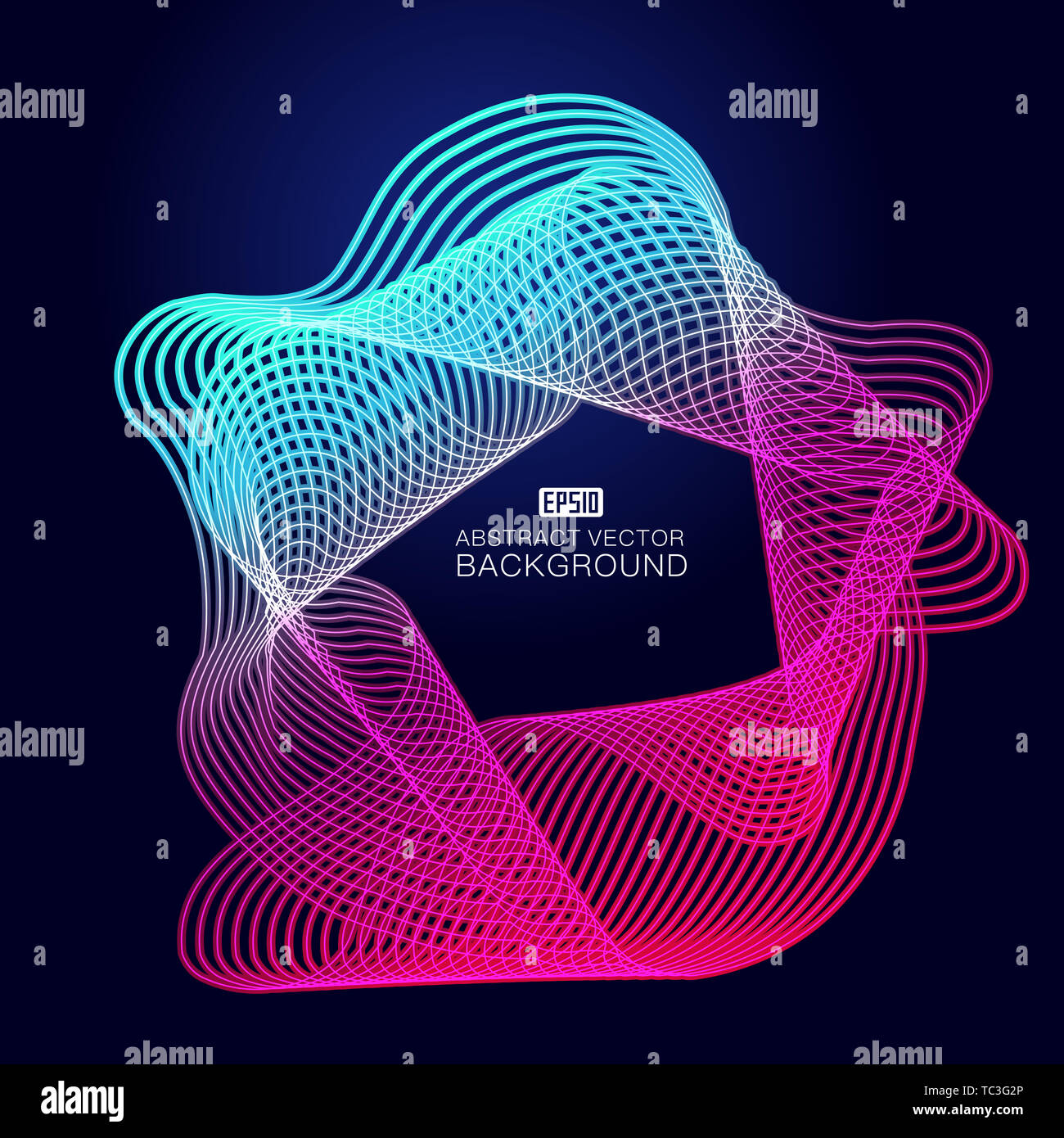 Abstract vector background of color gradient wavy line Stock Photo - Alamy