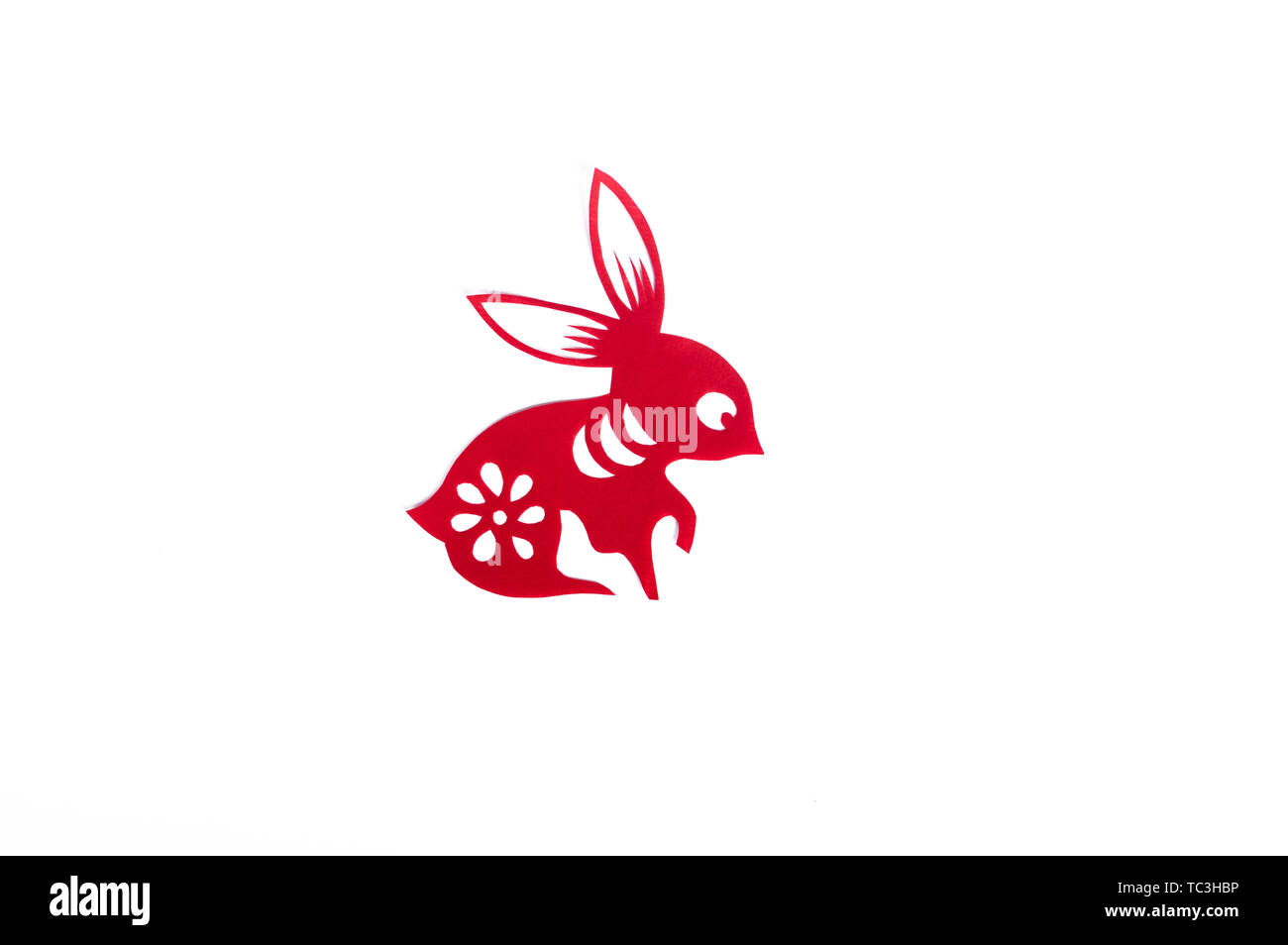 Paper cut chinese rabbit year hi-res stock photography and