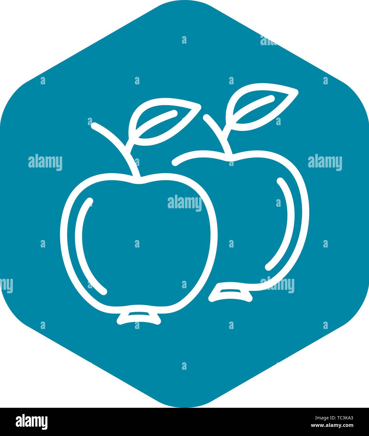 Apples icon, outline style Stock Vector Image & Art - Alamy
