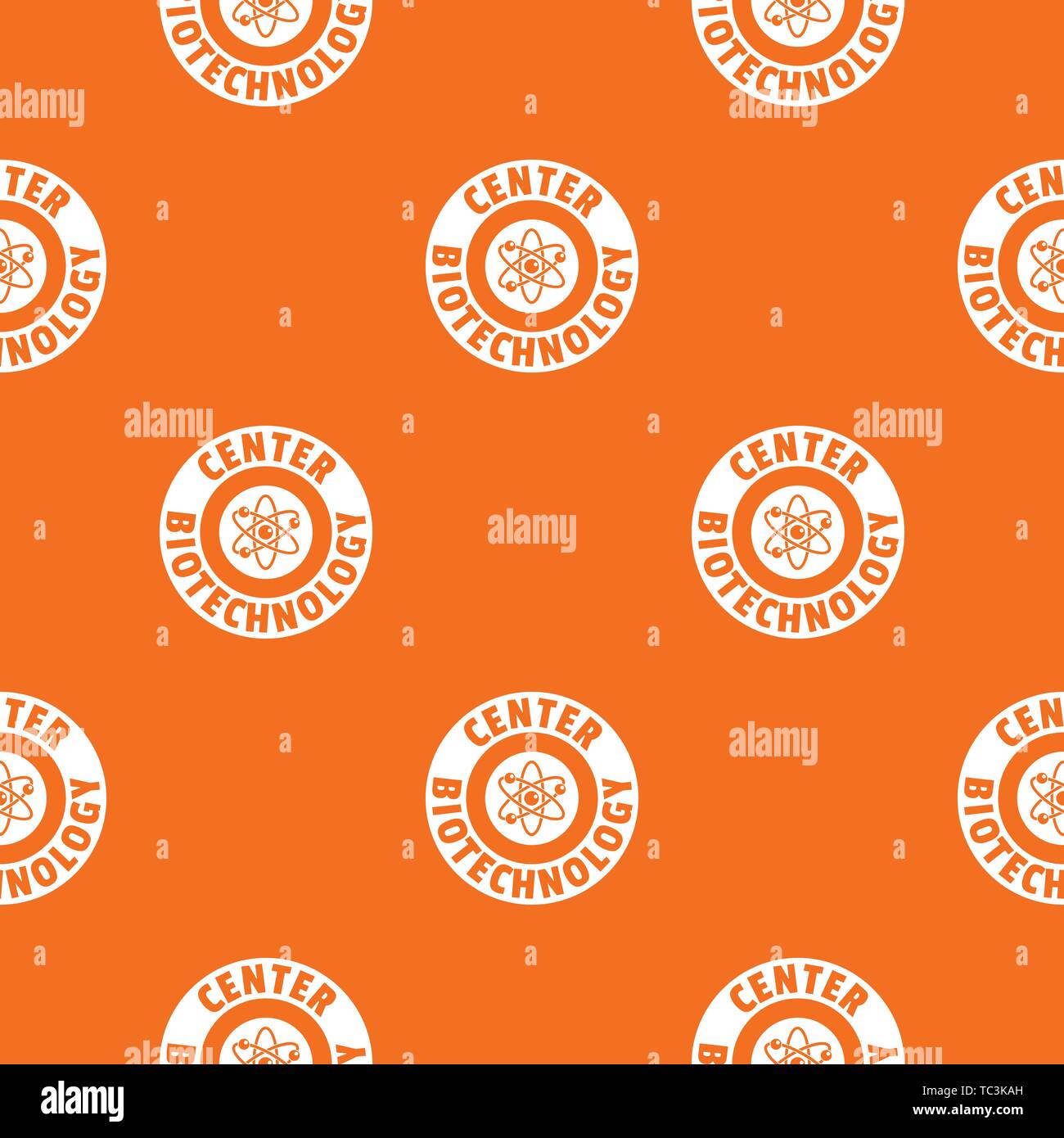 Research molecule pattern vector orange Stock Vector