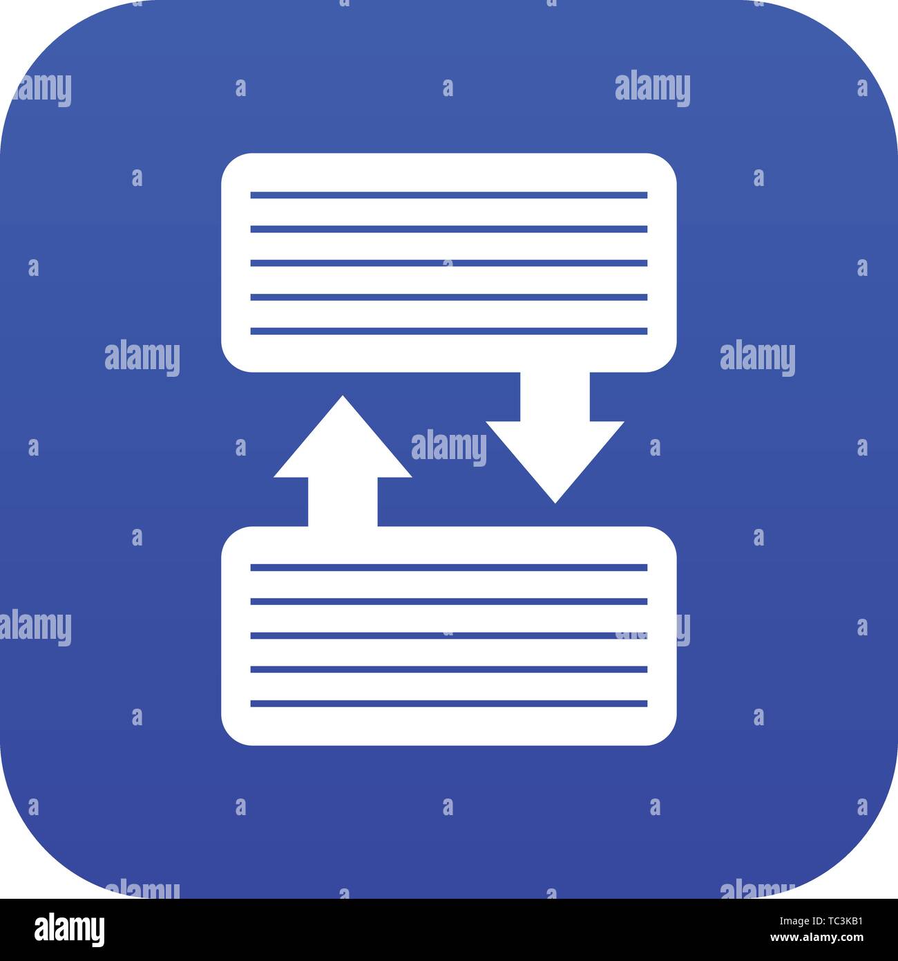 Infographic blocks with arrows icon digital blue Stock Vector Image ...