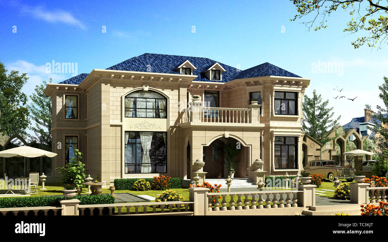 Large stone villa hi-res stock photography and images - Alamy