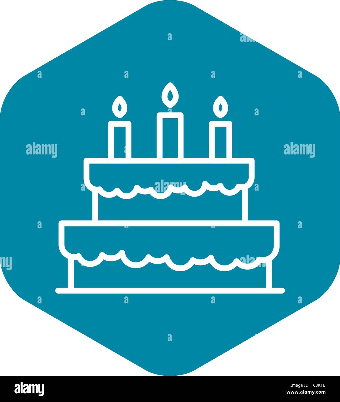 Holiday cake icon, outline style Stock Vector Image & Art - Alamy
