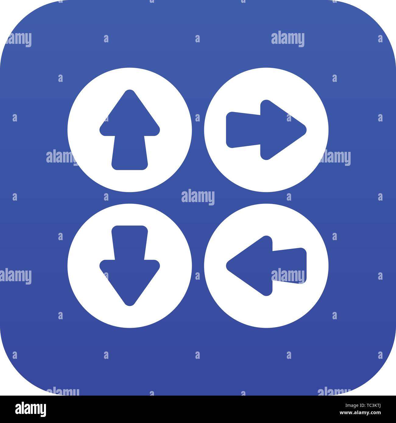 Arrow set icon digital blue Stock Vector Image & Art - Alamy