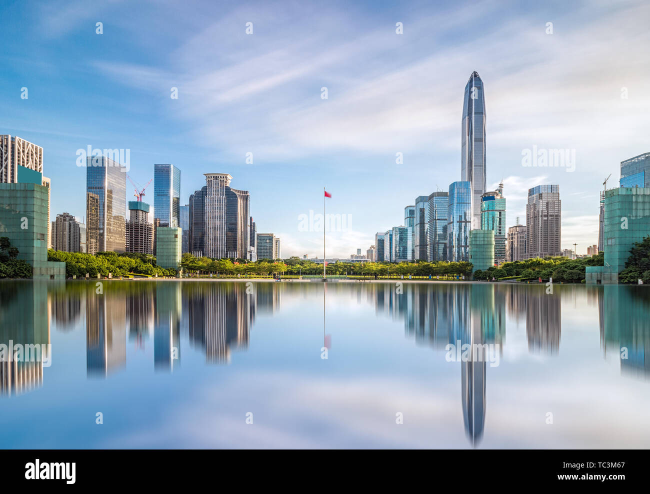 Shenzhen Central Skyline Stock Photo