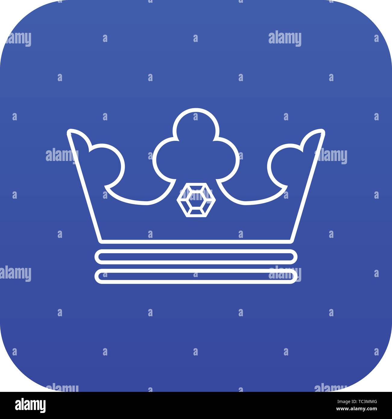 Steel crown icon blue vector Stock Vector Image & Art - Alamy