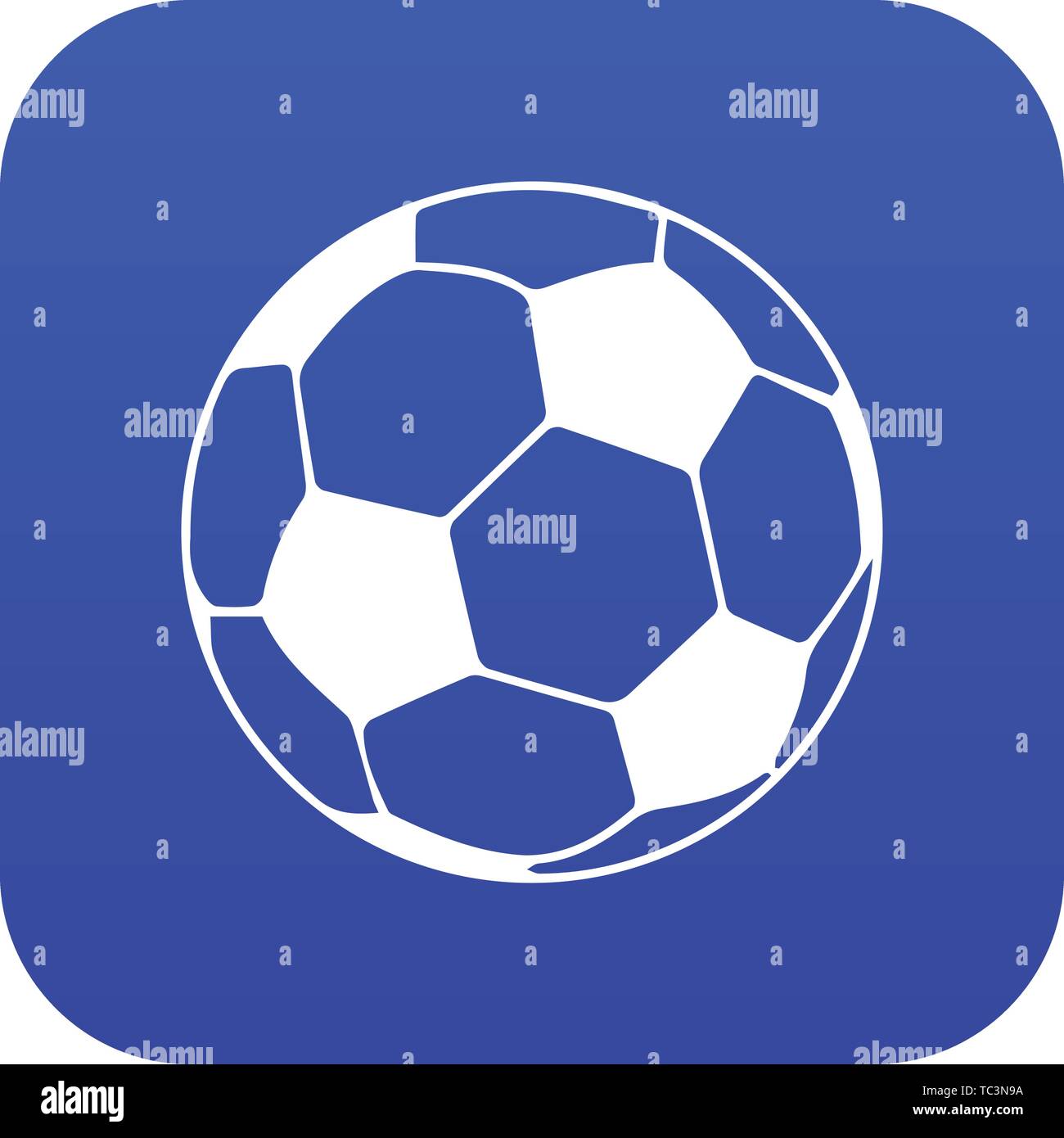 Soccer ball icon blue vector Stock Vector Image & Art Alamy