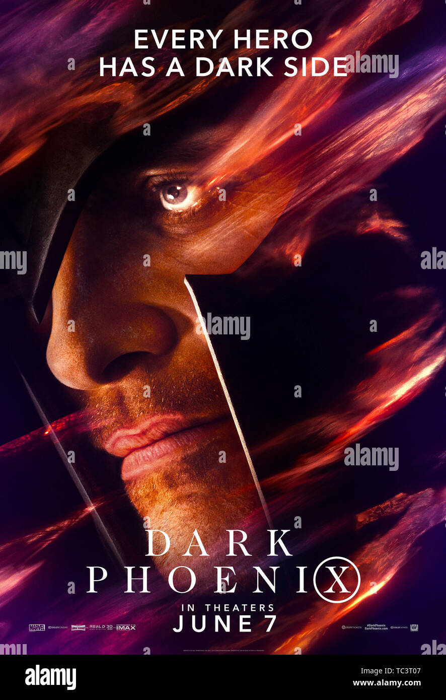 DARK PHOENIX, (aka XMEN DARK PHOENIX), US character poster, Michael