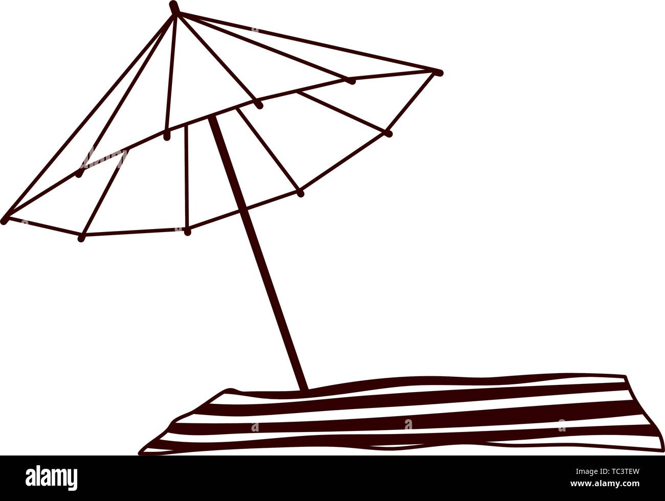 beach umbrella for summer striped icon Stock Vector Image & Art - Alamy