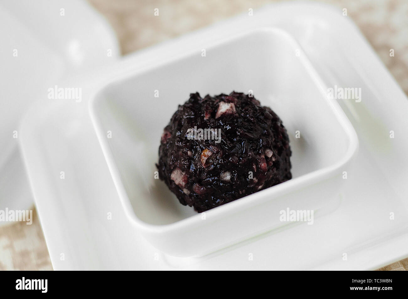 Black glutinous rice ball Stock Photo - Alamy