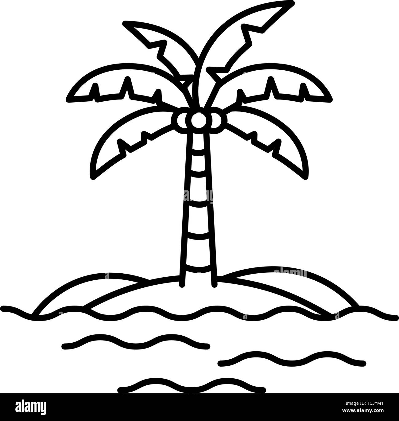 palm tree with coconut in white background Stock Vector Image & Art - Alamy