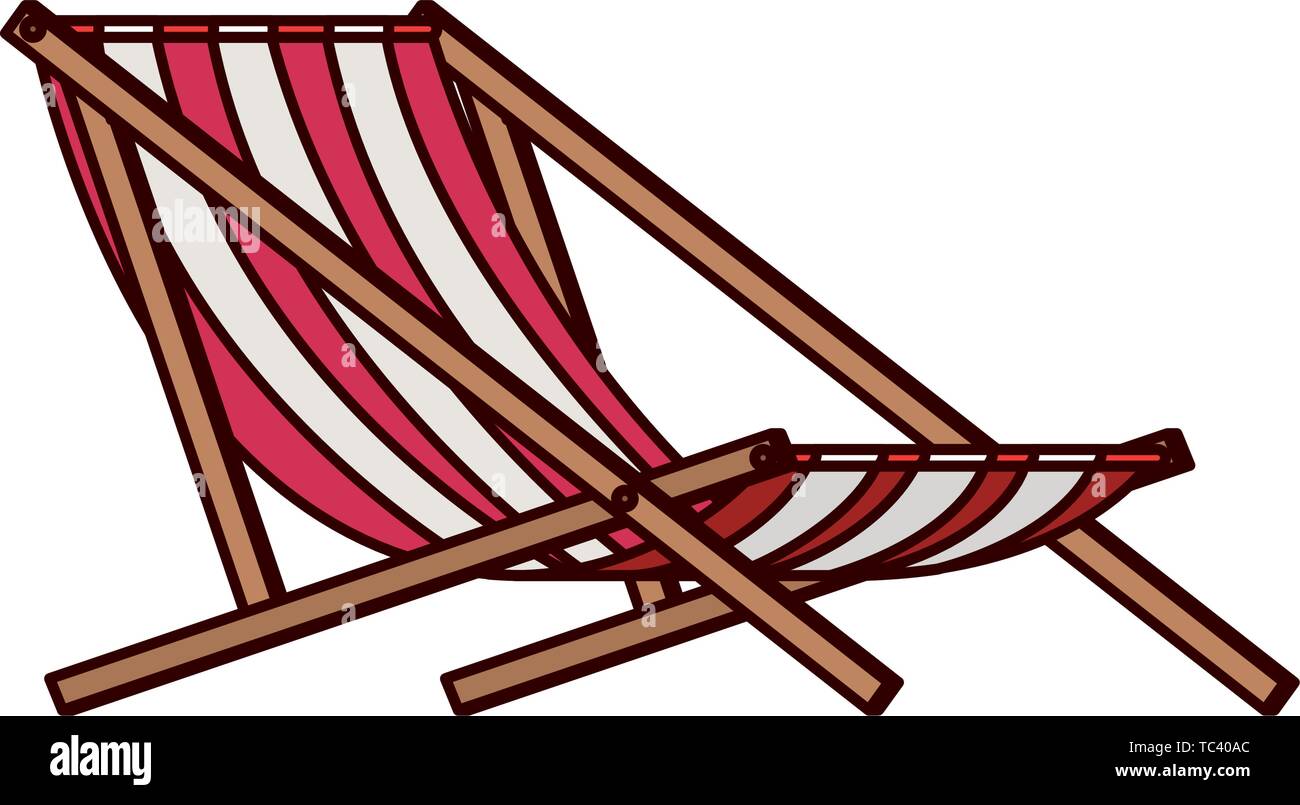 beach chair for sunbathing on white background Stock Vector Image & Art ...