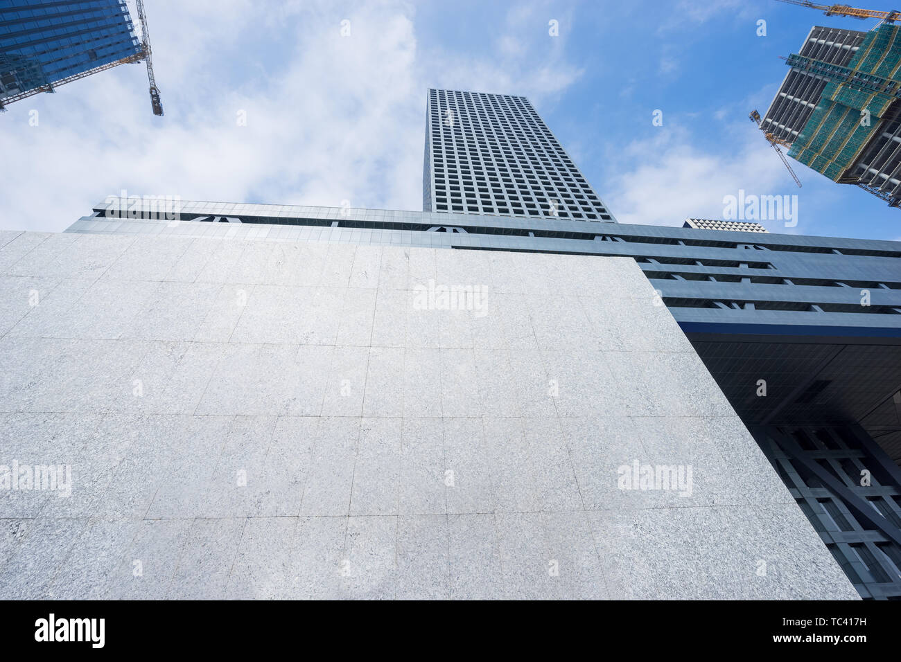 Facade of modern building in blue sky Stock Photo - Alamy