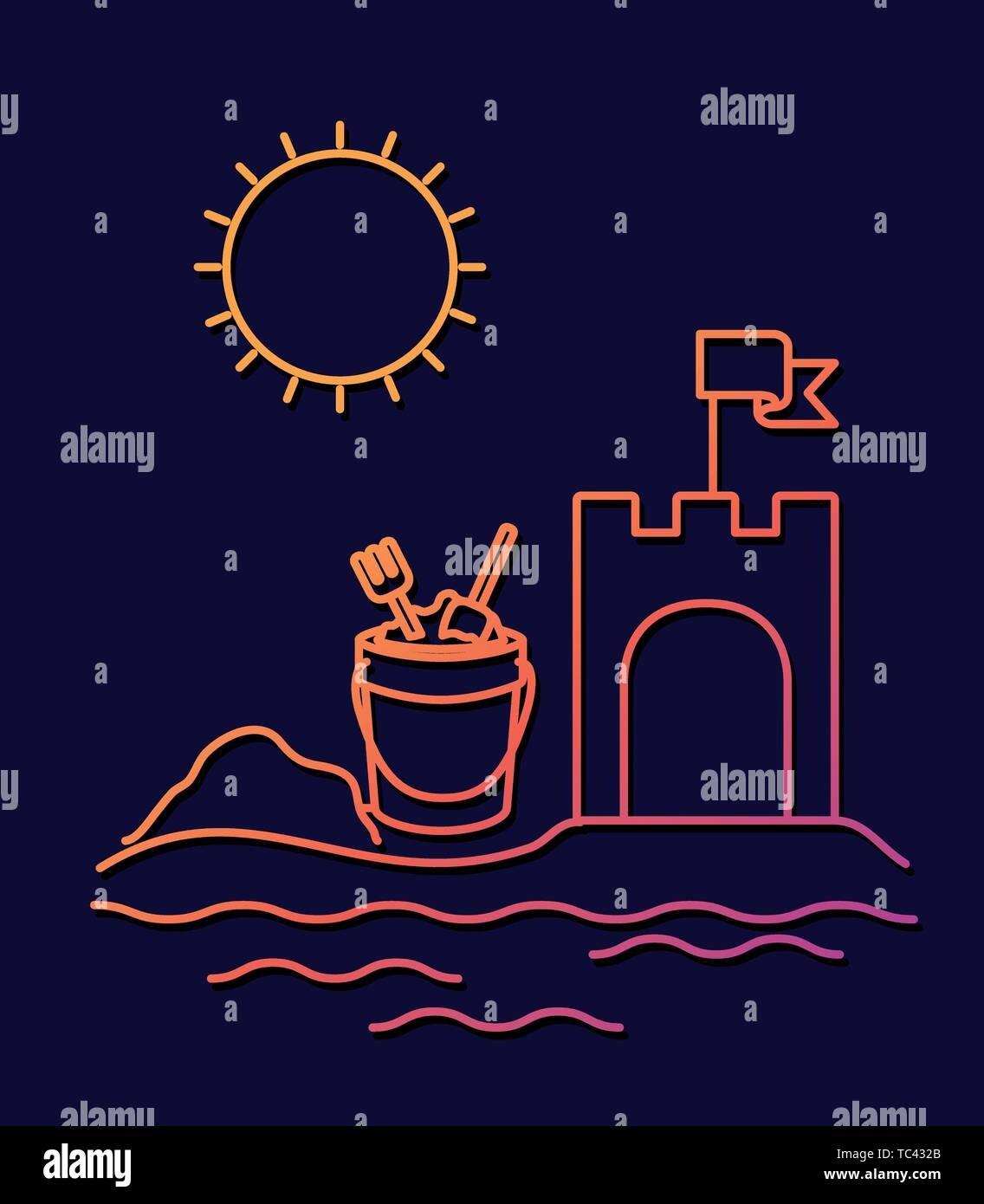 Summer and vacation icon set design vector illustration Stock Vector ...