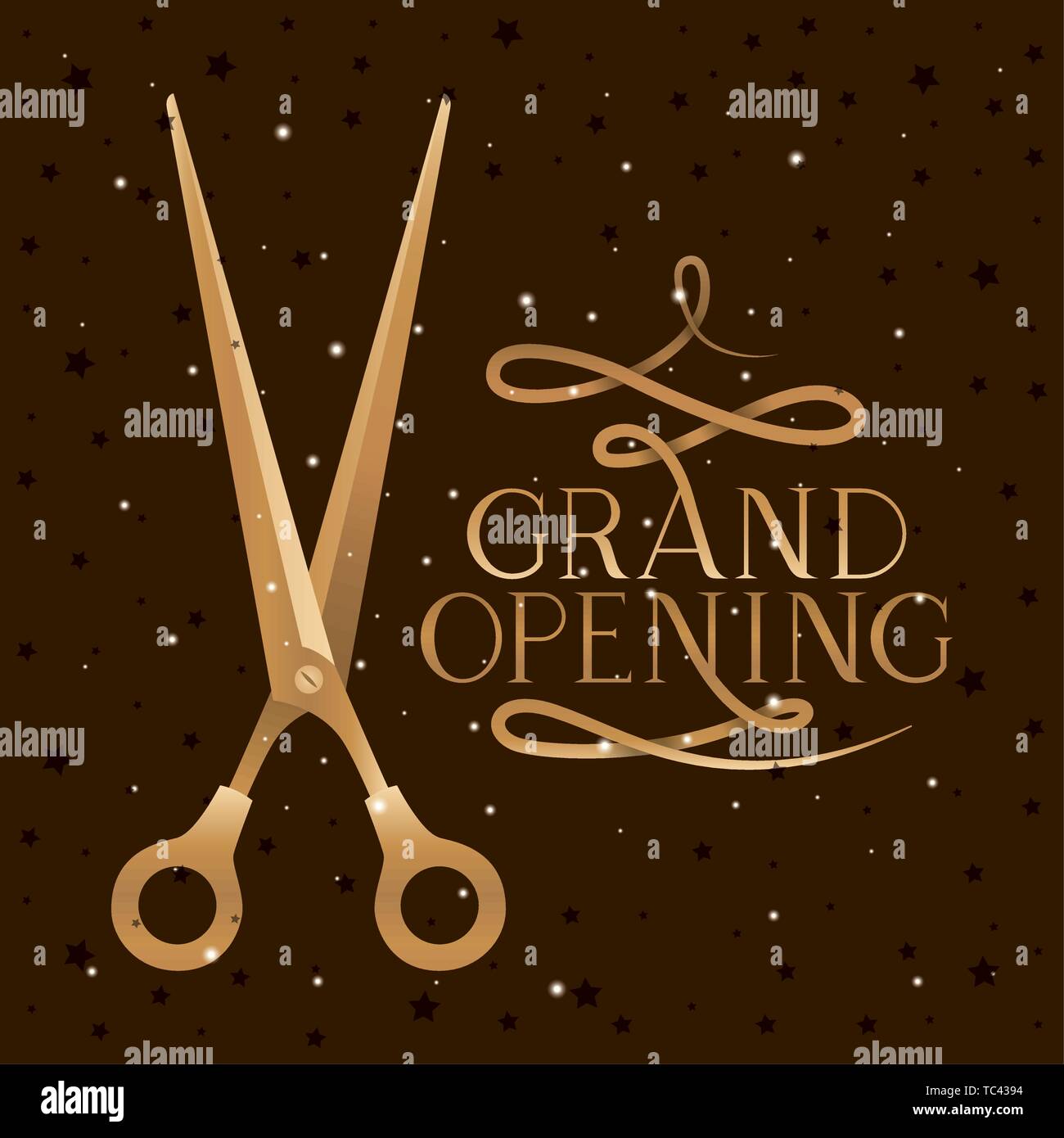 Scissor and grand opening design vector illustration Stock Vector