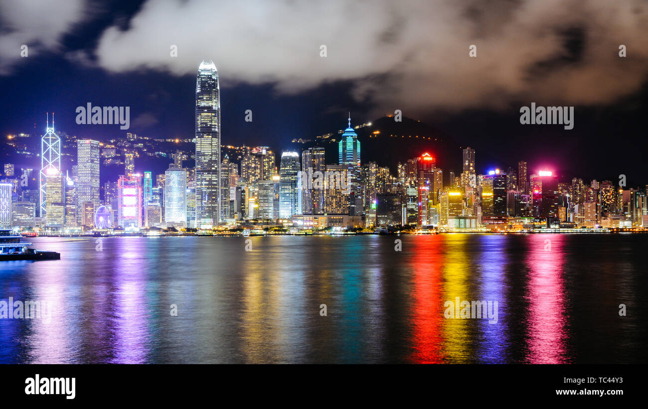 Night View In Victoria Harbour Hong Kong Stock Photo Alamy Night View In Victoria Harbour Hong Kong Stock Photo Alamy